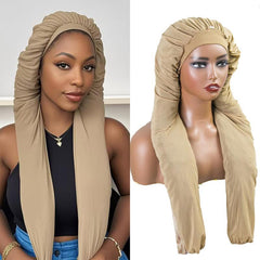 MsFan 2-in-1 long hair and braids protection bonnet for daily use.
