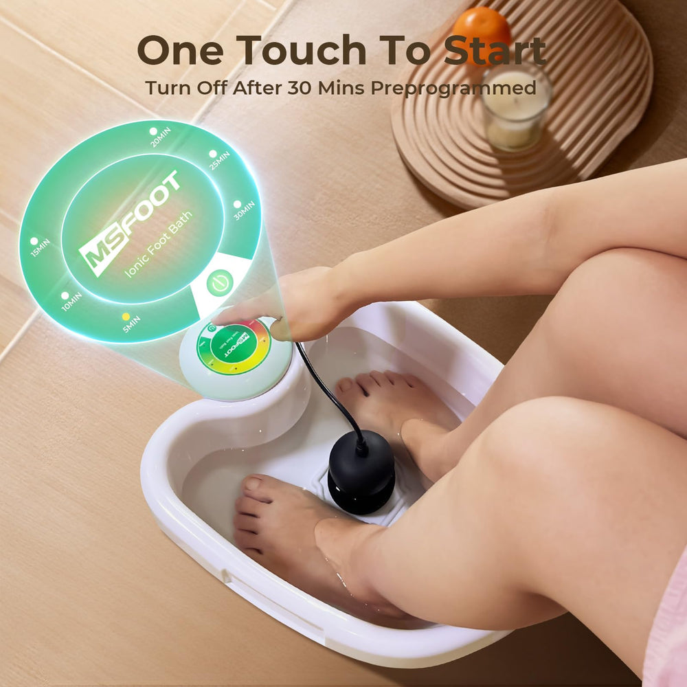 MSFOOT easy use foot bath steps for quick, relaxing sessions