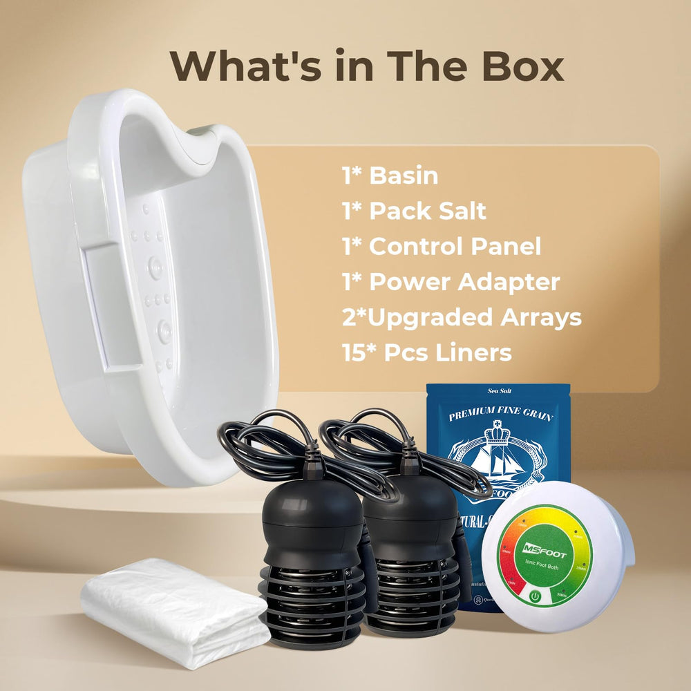 MSFOOT included foot bath liners and sea salt adds convenient spa prep