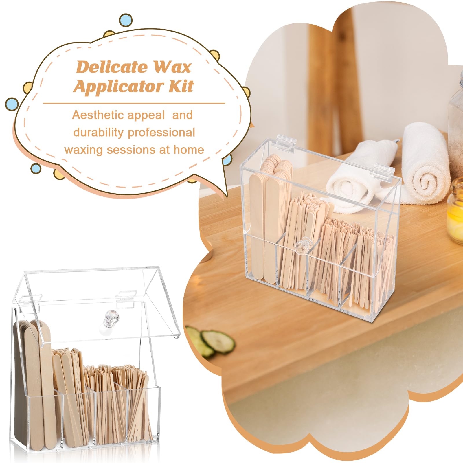 MSHUNKEJI multi‑purpose wooden sticks for waxing, crafting and DIY.
