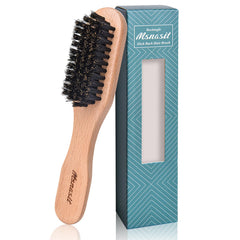 Msnasit travel-size slick back brush with wooden handle for on-the-go smoothing