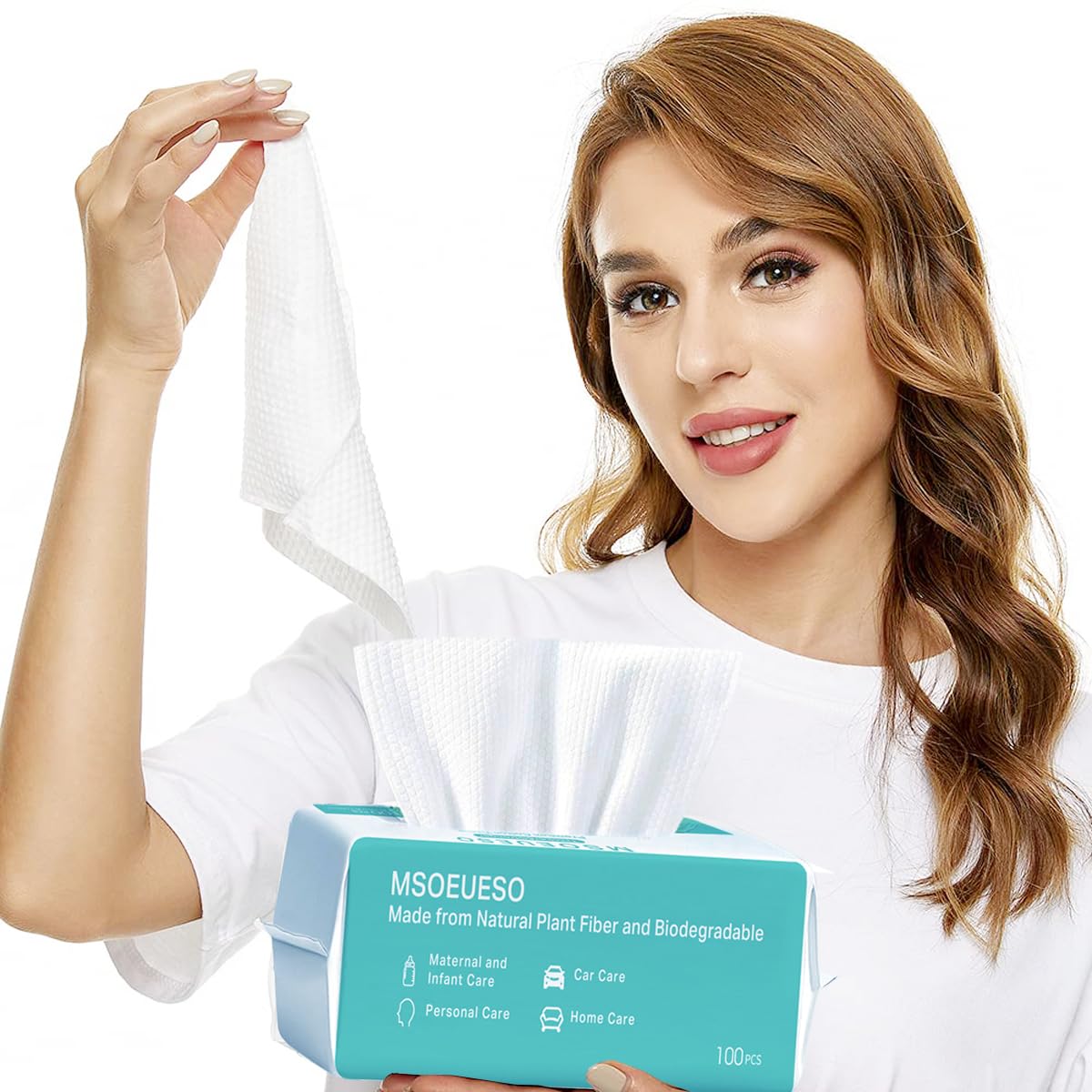 MSOEUESO Soft Dry Wipes used for kitchen surface cleaning and quick wipe-downs.