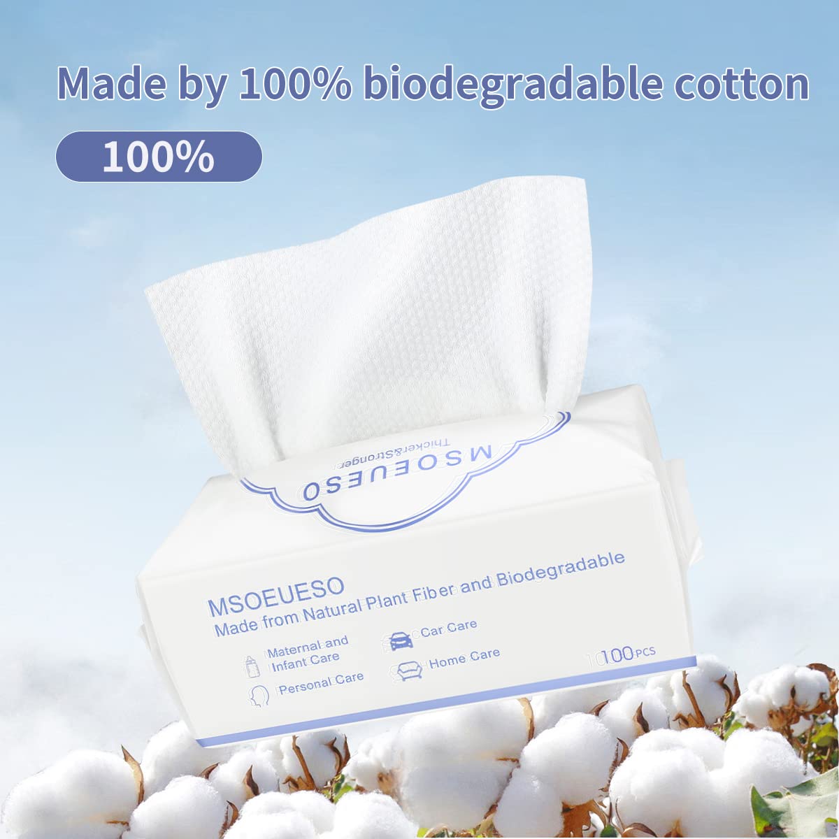 MSOEUESO thick facial wipes demonstrate convenient portable packaging for travel