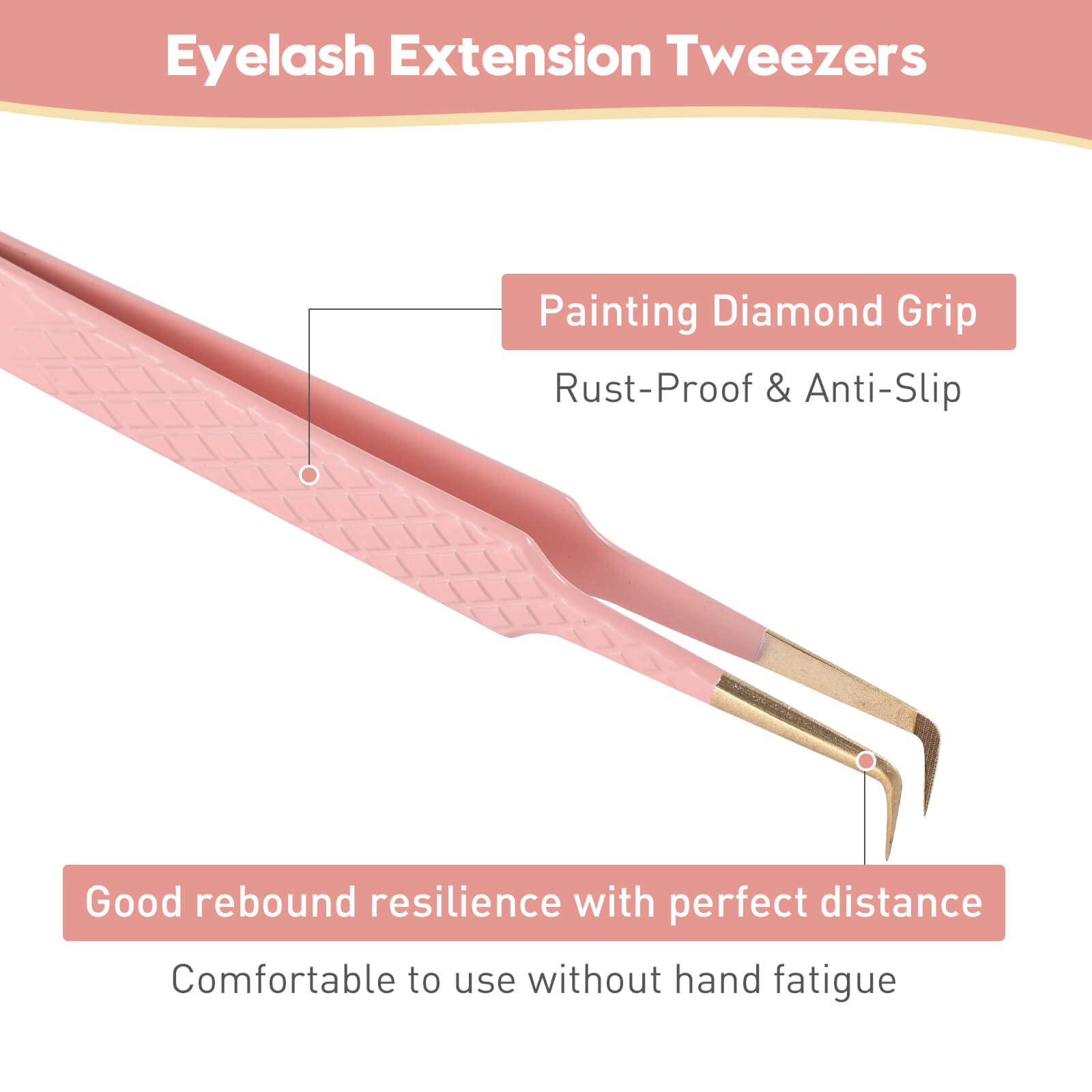 Ms.Queen mega-volume tweezers deliver high precision for delicate lash work.