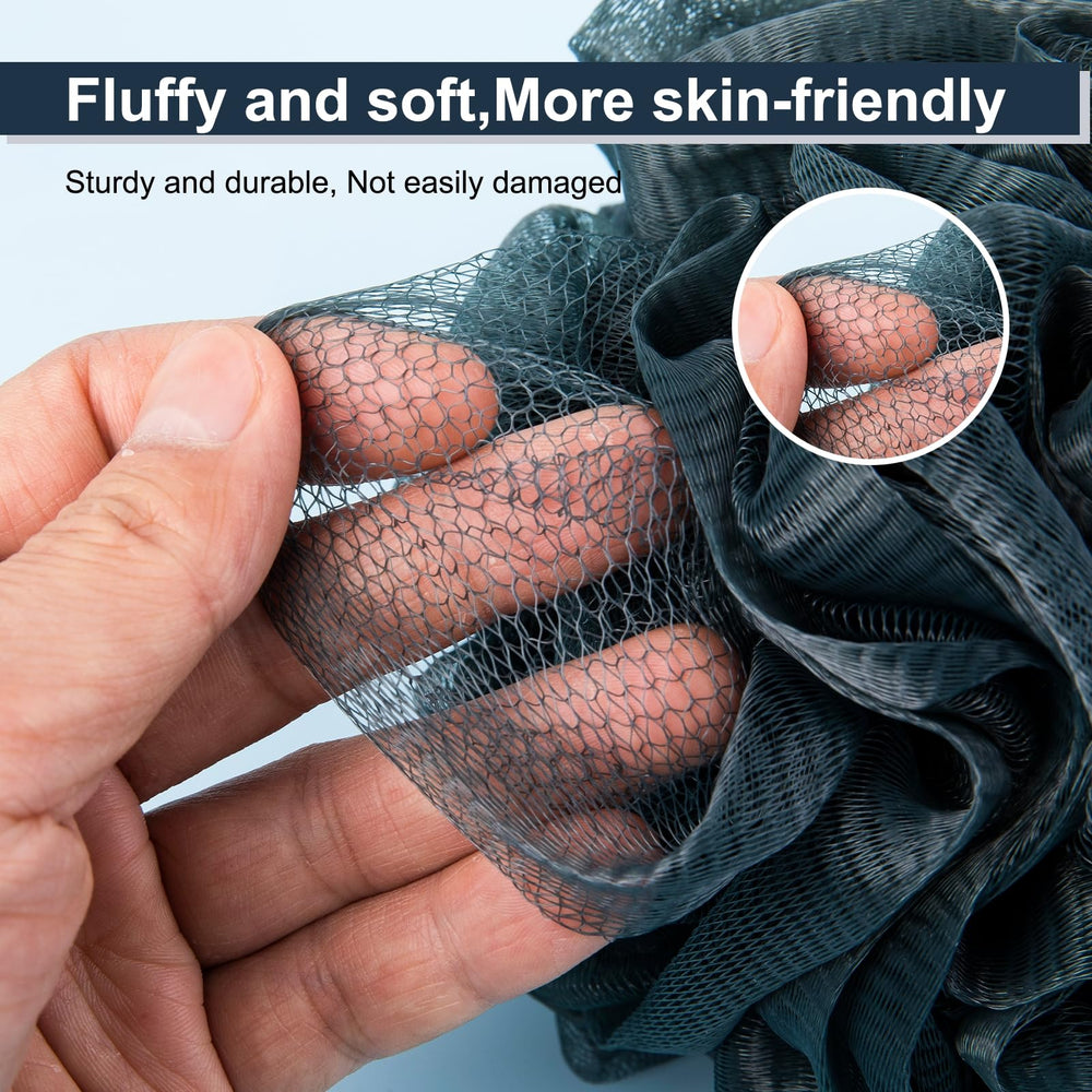 MTDLYICE mens-design blue-gray loofah easy to grip for larger bodies