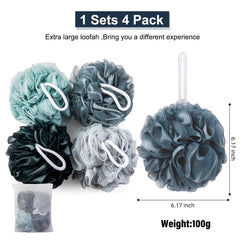 MTDLYICE loofah sponge with hanging rope dries easily after use