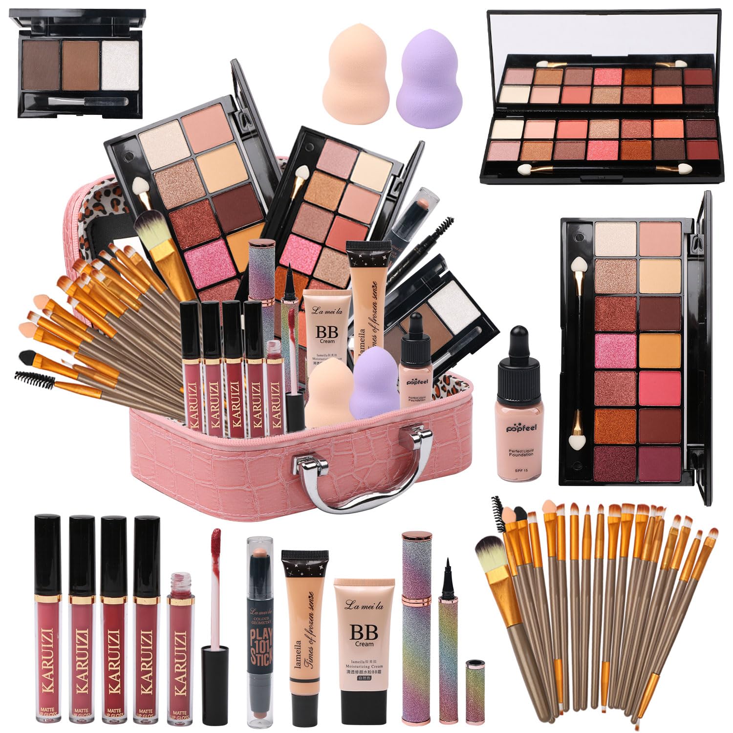 MTDXILTAI makeup kit bag pink offers portable organized storage for all-in-one beauty