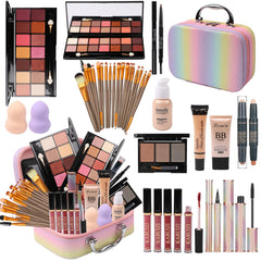 MTDXILTAI Rainbow Makeup Case keeps essentials organized for easy, on-the-go beauty touch-ups.