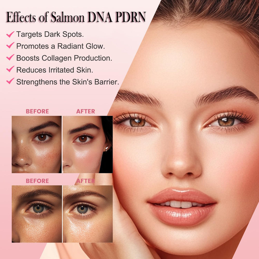 MTMULT Salmon PDRN Serum barrier-boosting formula on skin surface.
