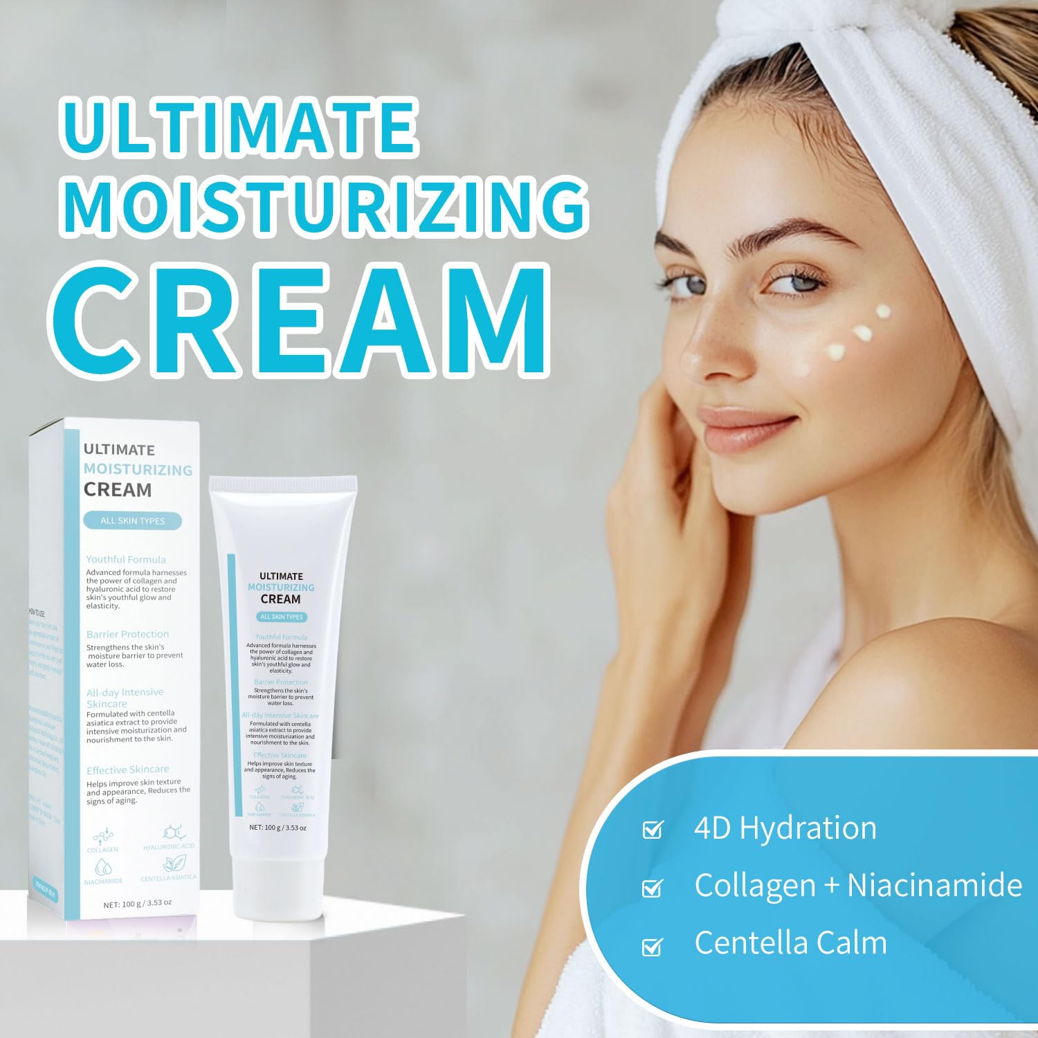 MTMULT Youthful Formula Moisturizer texture swatch highlighting lightweight, non-greasy feel.