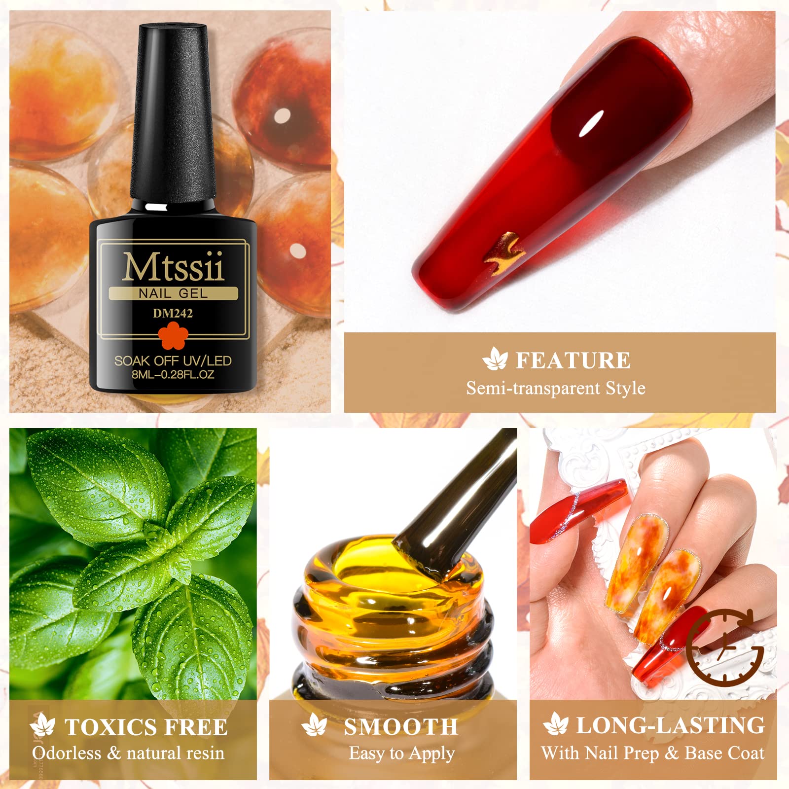 MTSSII Jelly Crystal Gel Nail Polish DIY Kit for convenient home nail art