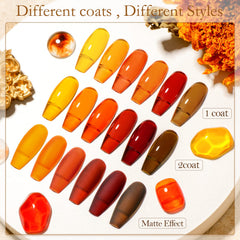 MTSSII Jelly Crystal Gel Nail Polish Wine Burgundy Red for bold fall nails