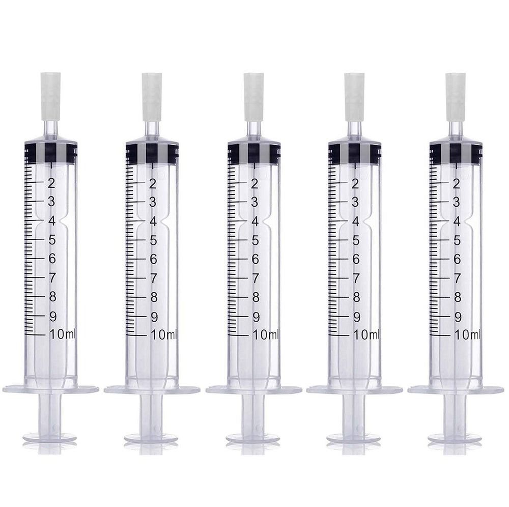MUB 10ml perfume syringe pump in action for on-the-go refills.