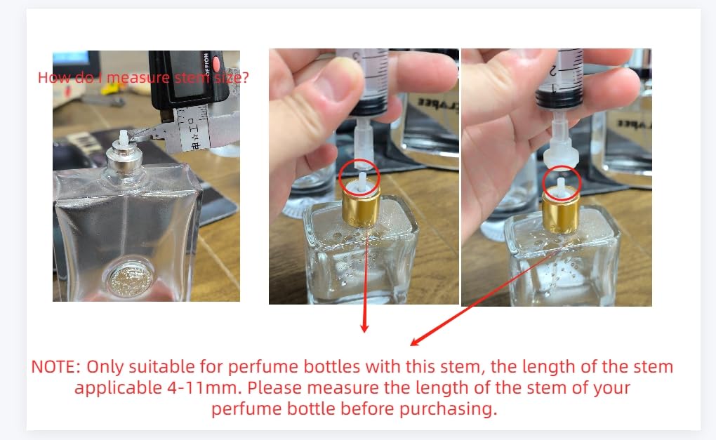 MUB extraction adapter attached for clean perfume transfer.