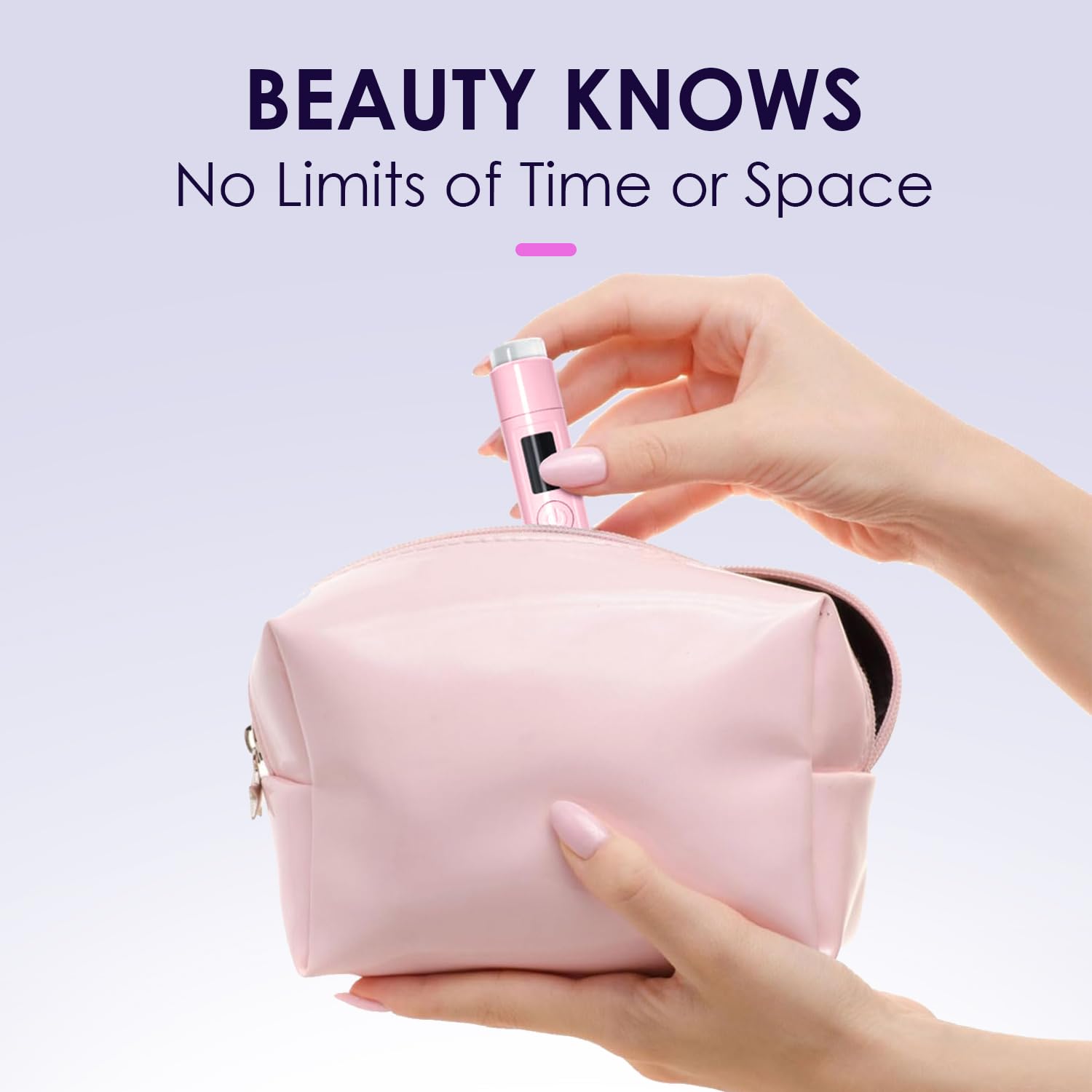 MUCOOS Mini UV light nails pink handy in-hand use for quick touch-ups
