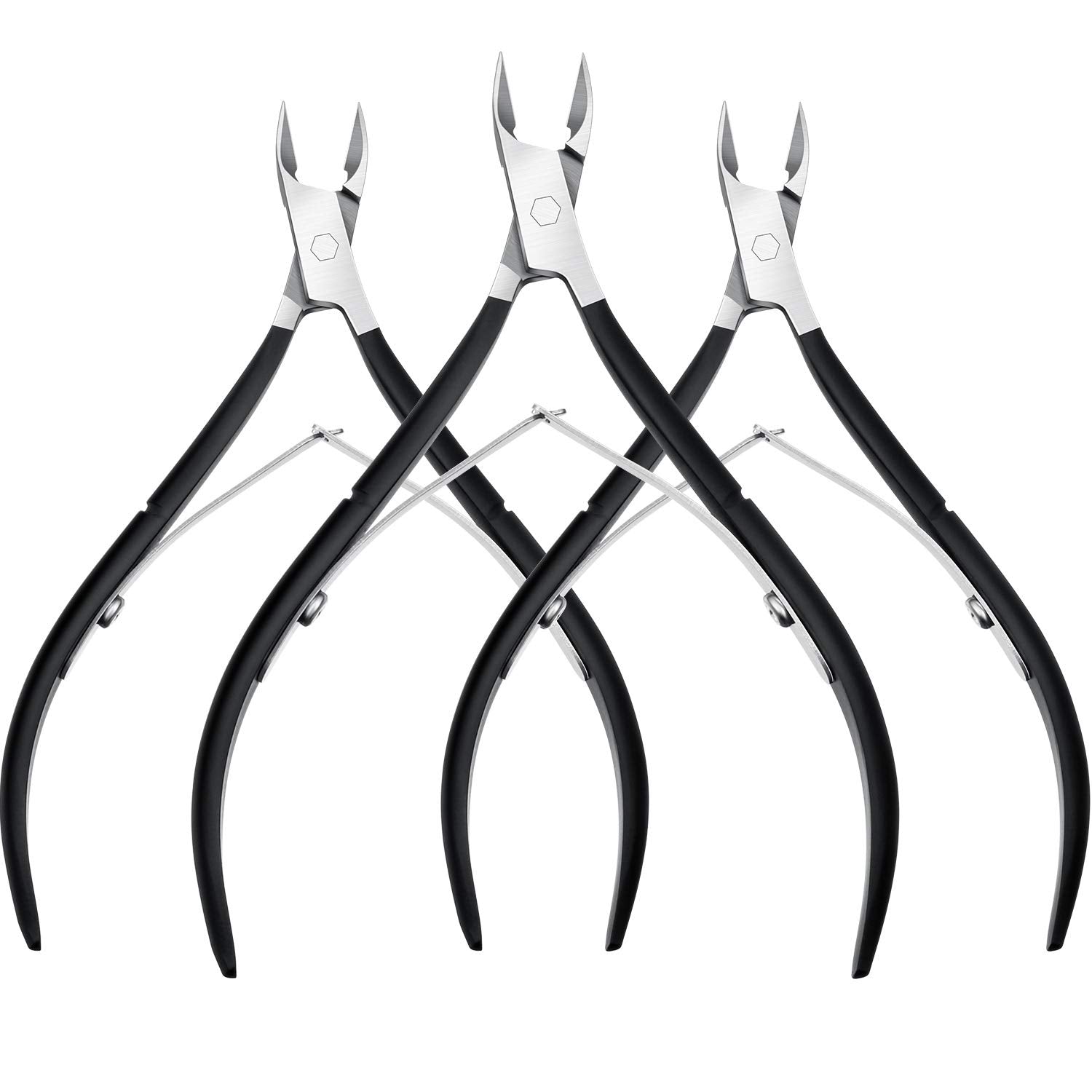 Mudder 3-pack cuticle nippers closeup for precise, painless cuticle care.