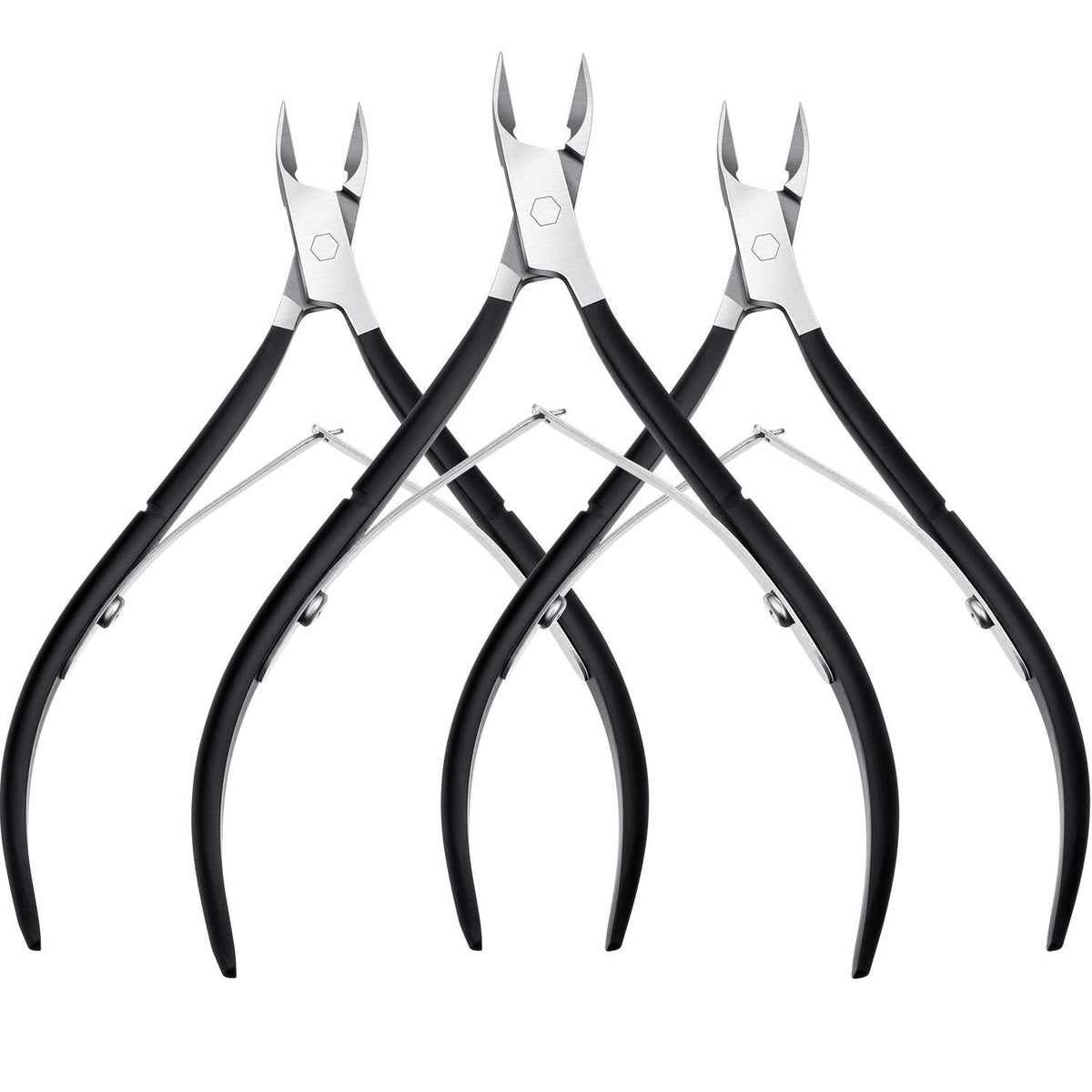 Mudder 3-pack cuticle nippers closeup for precise, painless cuticle care.