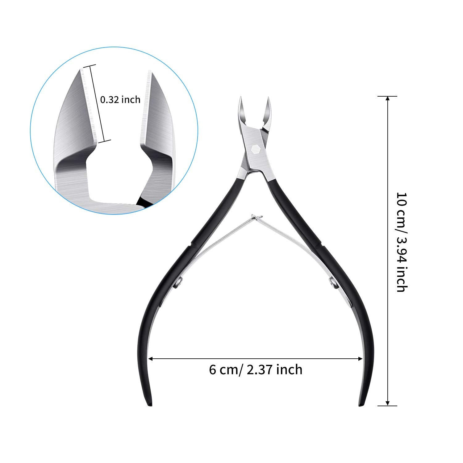 Mudder cuticle clippers ergonomic handle for comfortable grip during manicures.