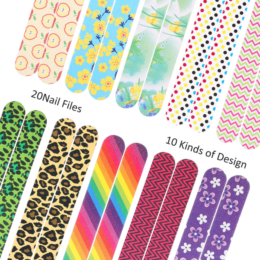 Mudder double-sided nail files shape nails smoothly with a comfortable round edge.