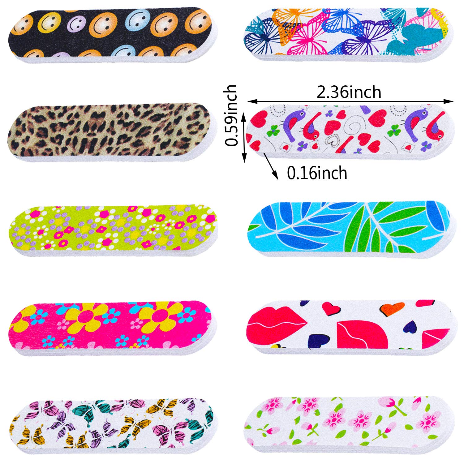 Mudder nail files dot-pattern for precise edges and quick touch-ups.