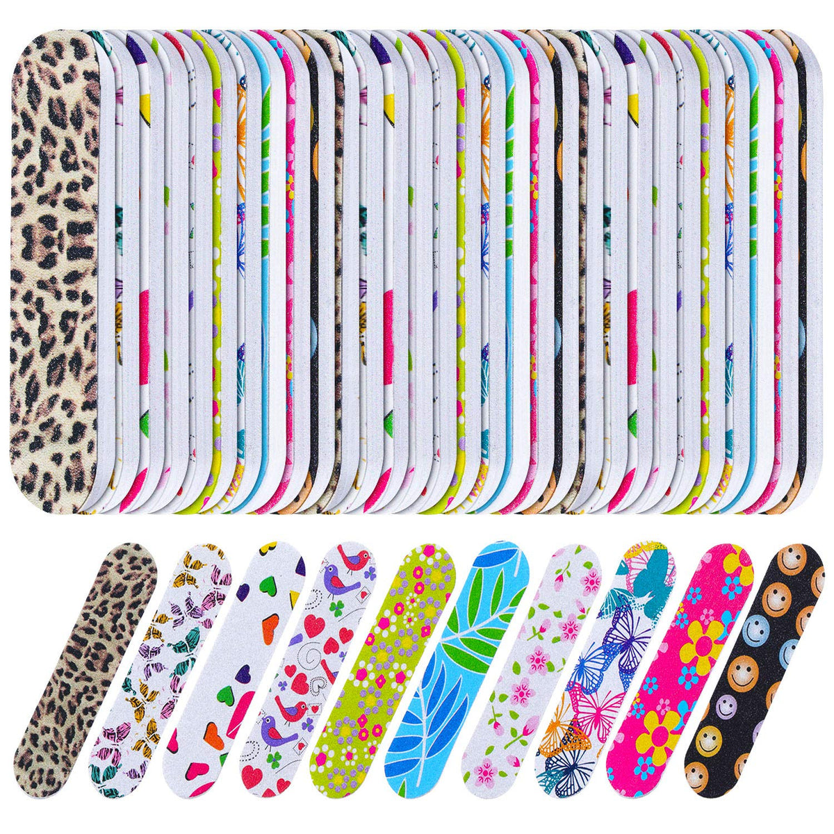 Mudder nail files flower-pattern for gentle smoothing between manicures.