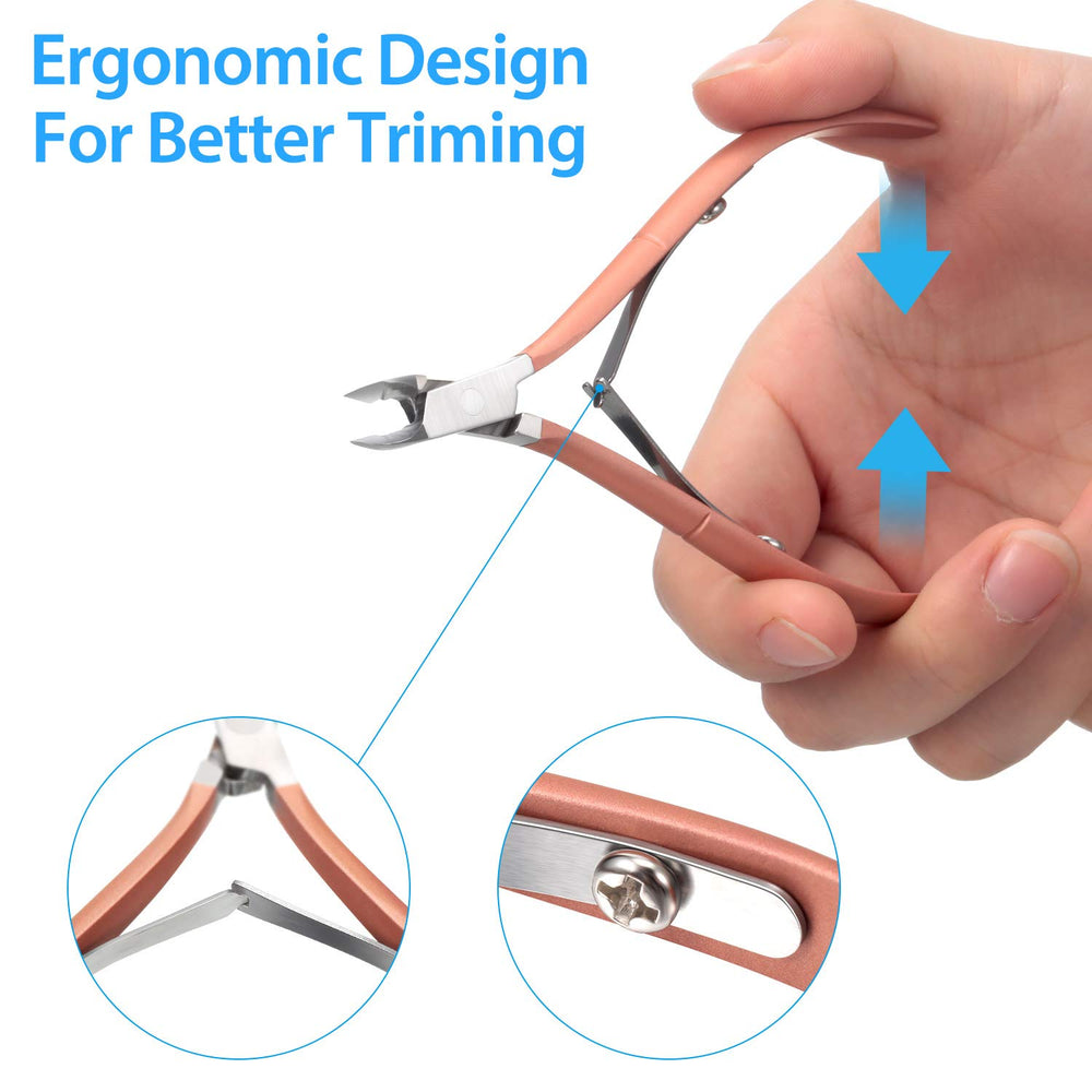 Mudder pointed cuticle trimmer 10x6cm for home spa use.