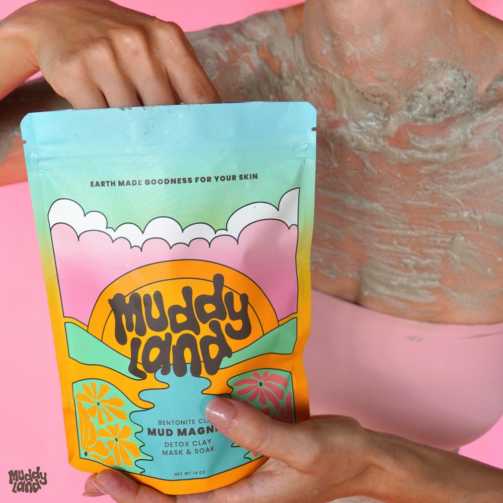 Muddyland Family Use Detox Bath demonstrates kid-friendly skincare ritual with mineral benefits.