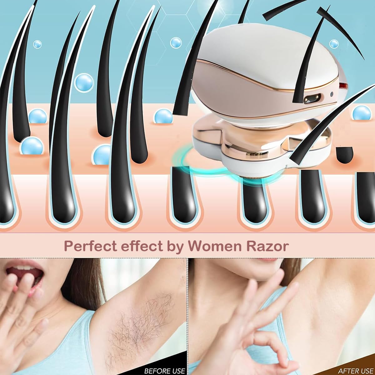 Muflylee cordless rechargeable battery enables convenient on the go grooming.