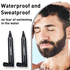 MUFUN beard pencil natural finish application outline and blend.