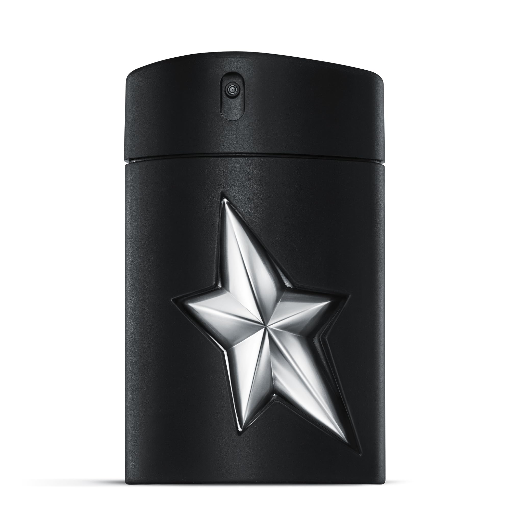 Mugler A*Men Fantasm bottle close-up highlighting patchouli-rich depth for evening presence.