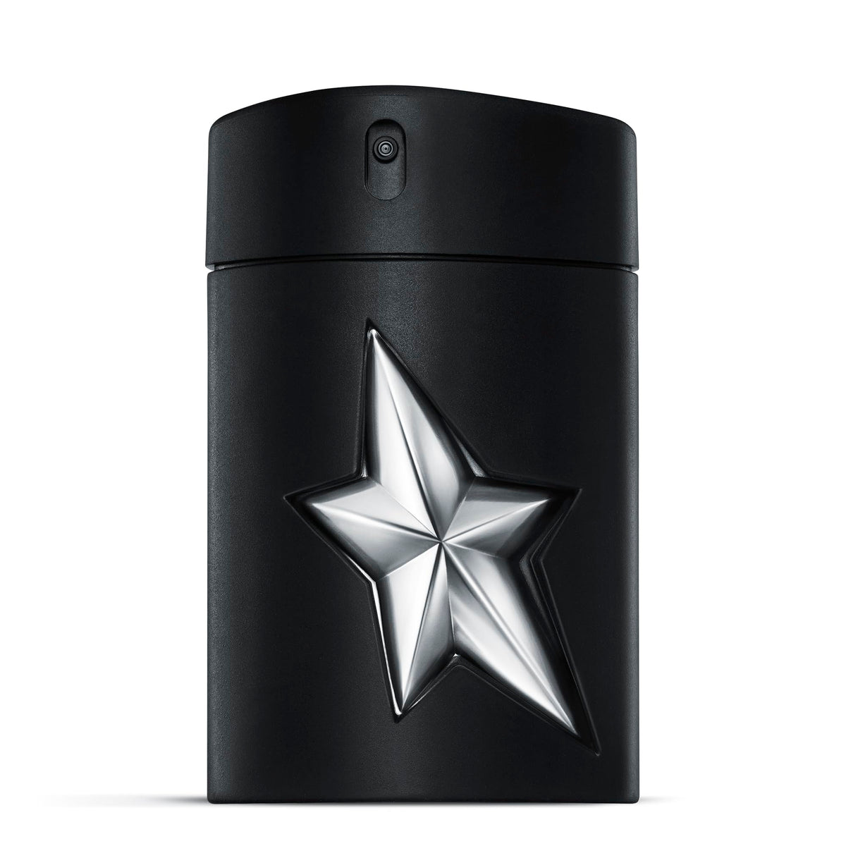 Mugler A*Men Fantasm bottle close-up highlighting patchouli-rich depth for evening presence.