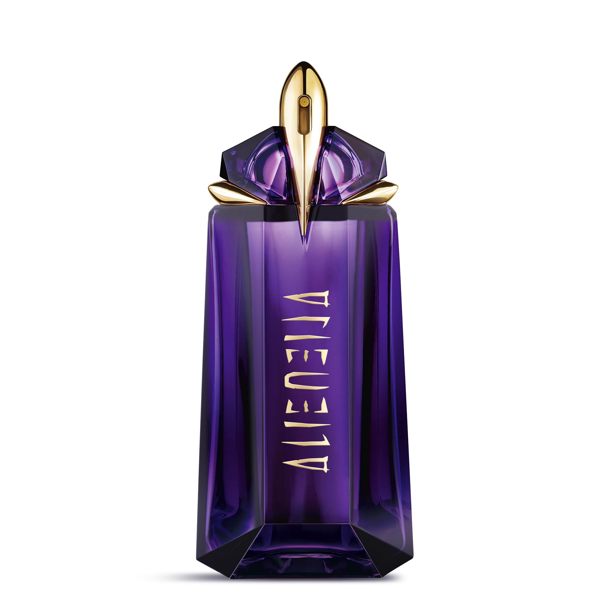 Mugler Alien bottle front with star logo for long-lasting floral-woody impression