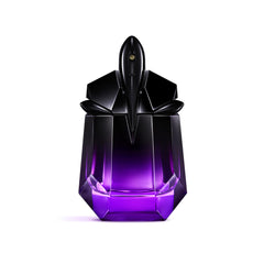 Mugler Alien Extraintense bottle closeup, showcasing the bold silhouette for evening wear