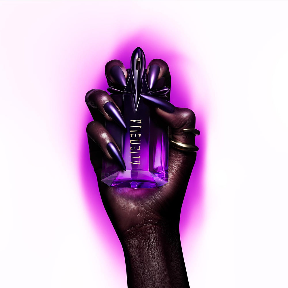 Mugler Alien Extraintense tuberose bloom shot evokes bold floral statement for special occasions.