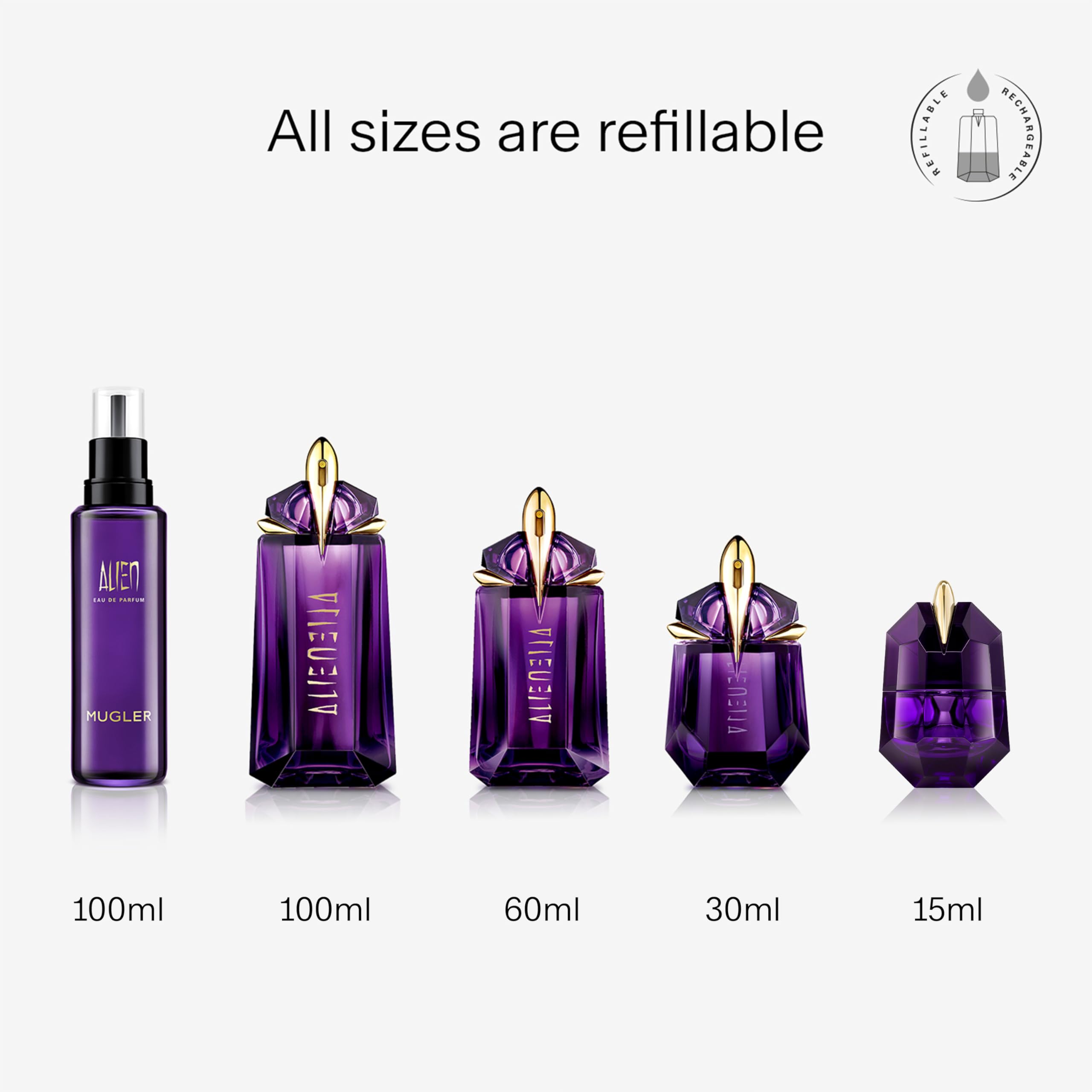 Mugler Alien spray cloud demonstrates easy application and enveloping scent.