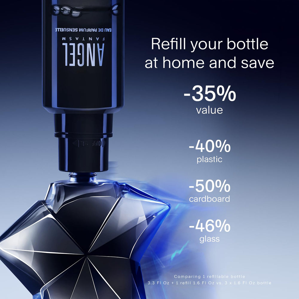 Mugler Angel Fantasm bottle on skin to convey warm, inviting sillage