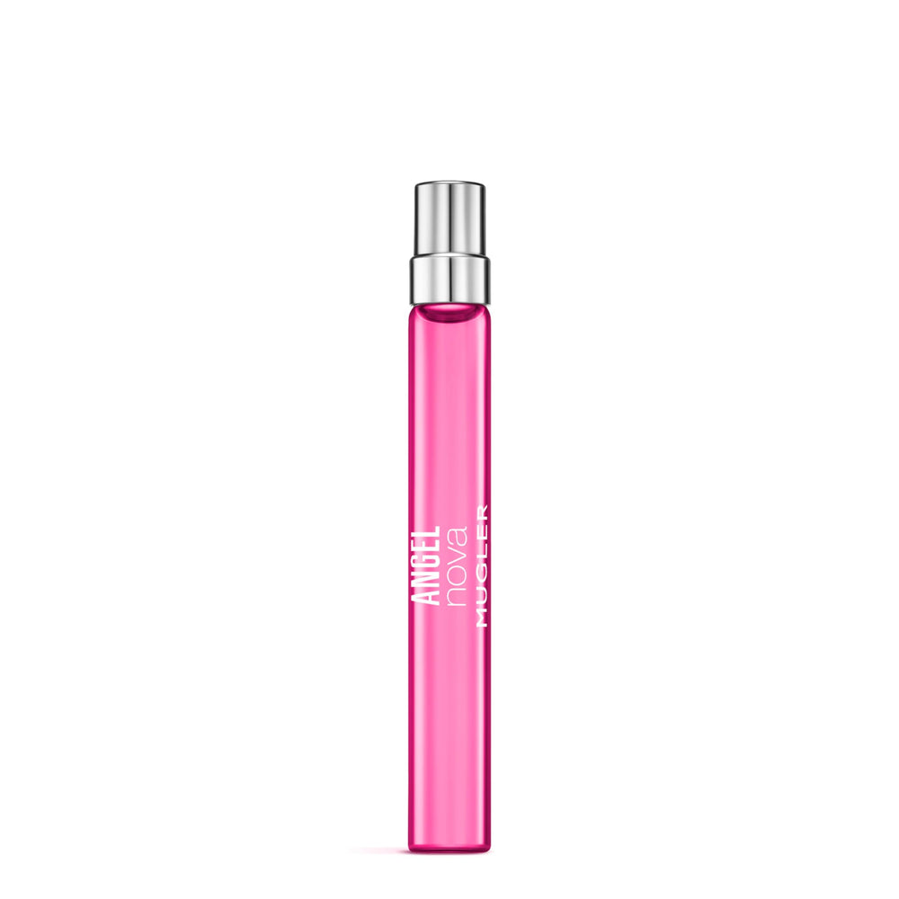 Mugler Angel Nova bottle close-up showing a long-lasting fragrance profile.