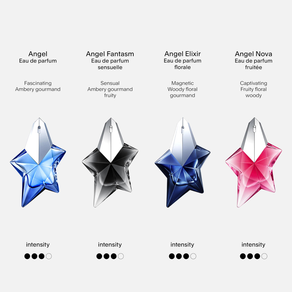 MUGLER Angel Nova cedarwood base detail suggests lasting warmth and structure