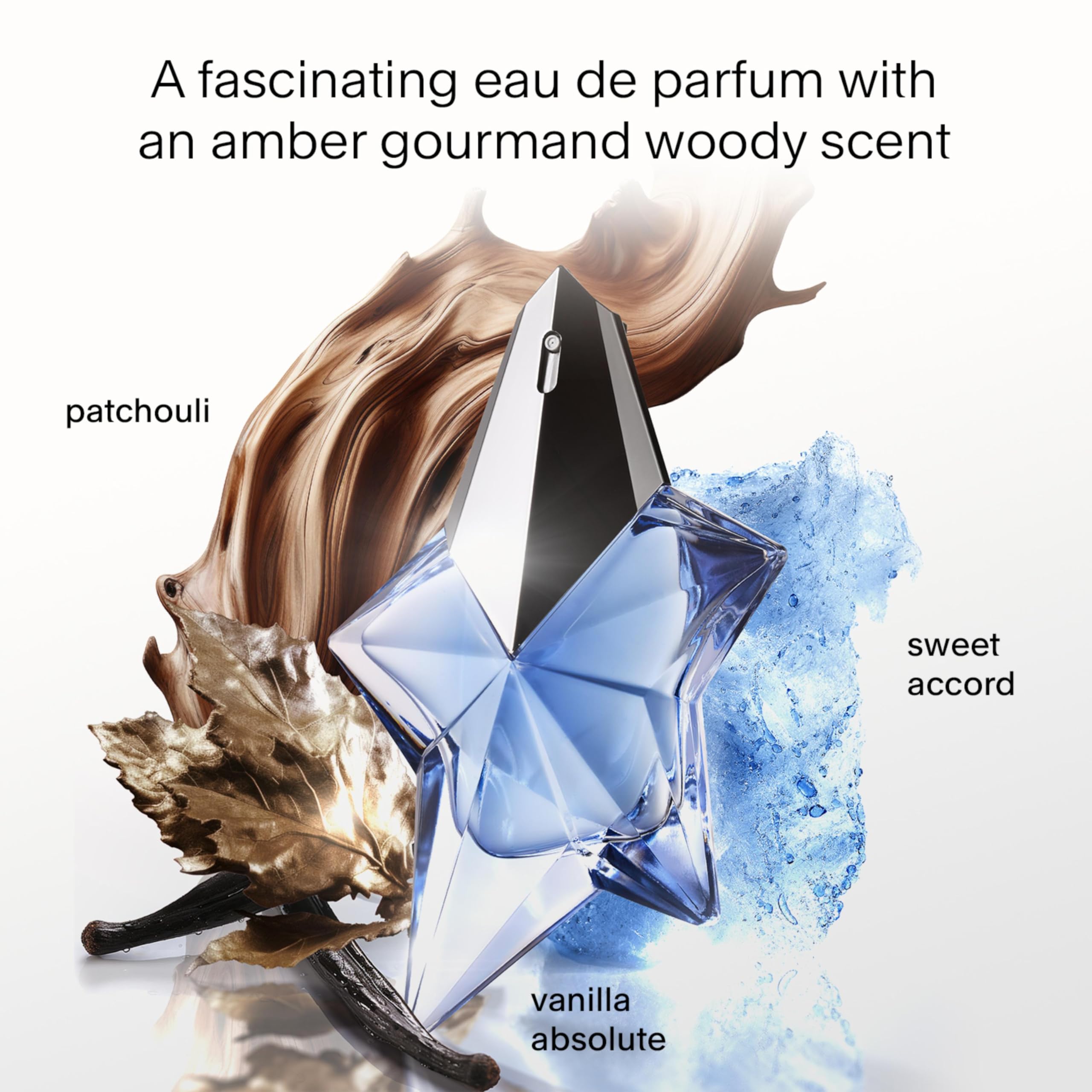 Mugler Angel refill-design bottle emphasizes sustainable luxury and refill convenience