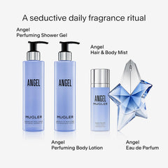 MUGLER Angel Shower Gel star-cap packaging adds premium spa vibes to your routine.