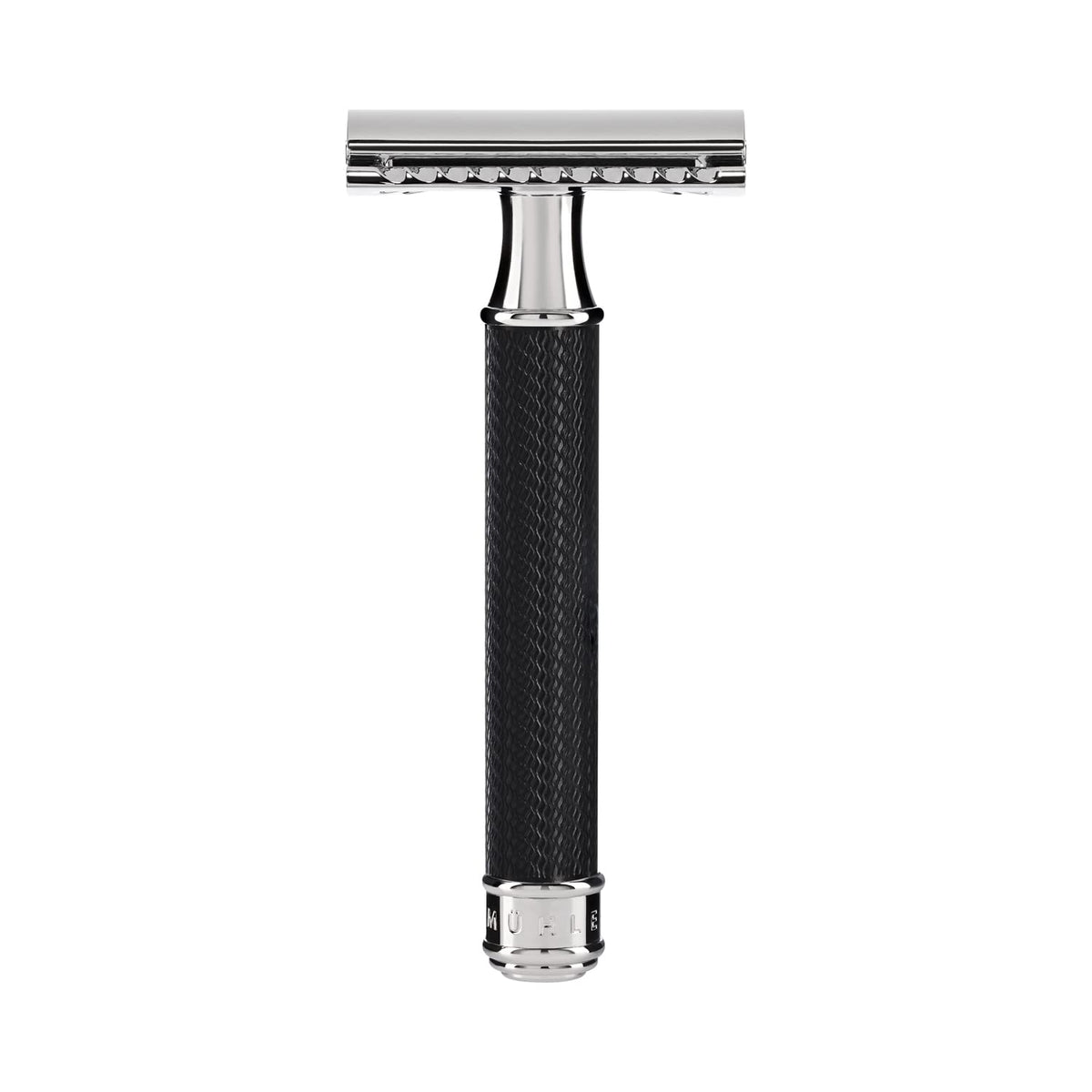 MÜHLE Traditional R89 closed-comb head for a precise close shave.