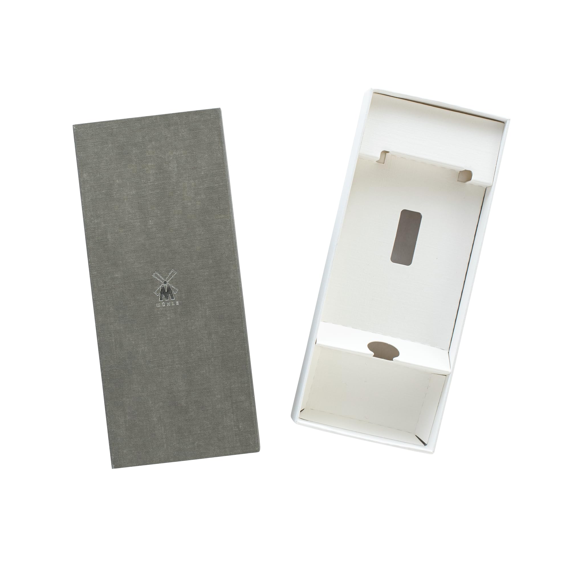 MÜHLE Traditional R89 packaging emphasizes plastic-free design and sustainability.