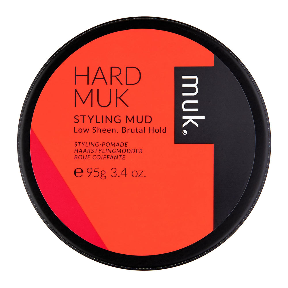 MUK Styling Mud hard hold packshot shows durable hold for sculpted looks.