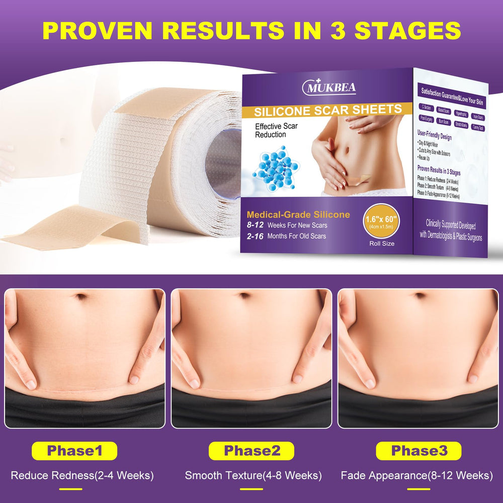 MUKBEA silicone scar tape breathable material supports comfortable wear during workouts