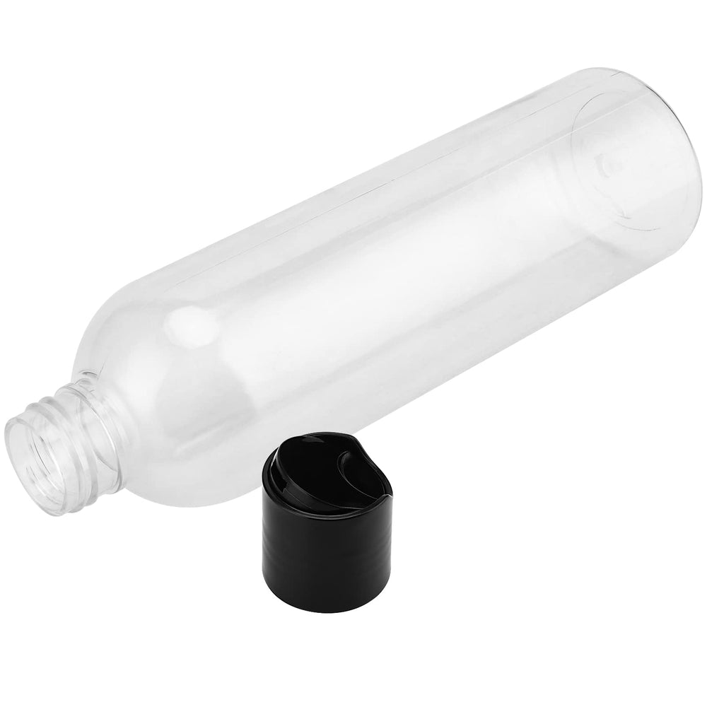 MUKLEI straight, crystal-clear bottle body designed for clean labeling.
