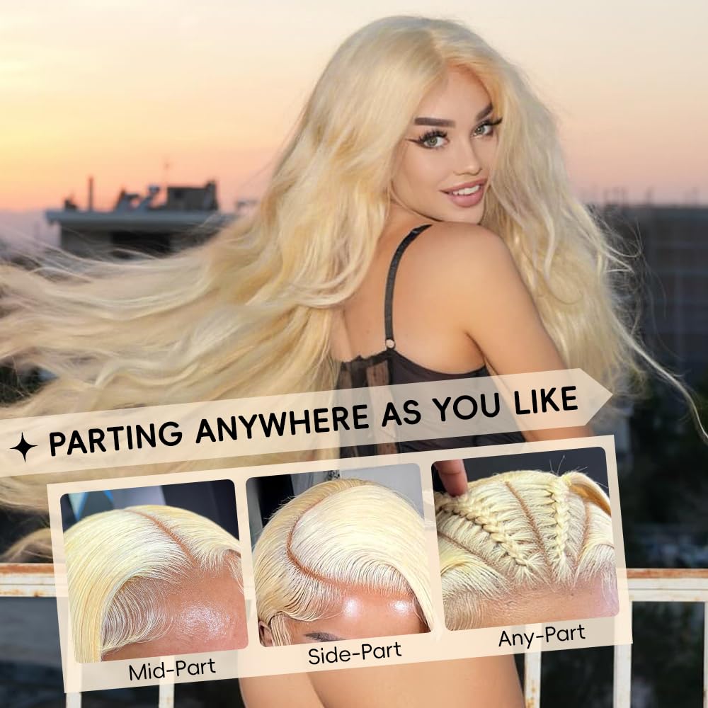 Mululi blonde wig ideal for weddings and celebrations with versatile styling.