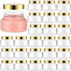 Mumufy clear plastic jar with lid—8oz, easy to store creams on the go.