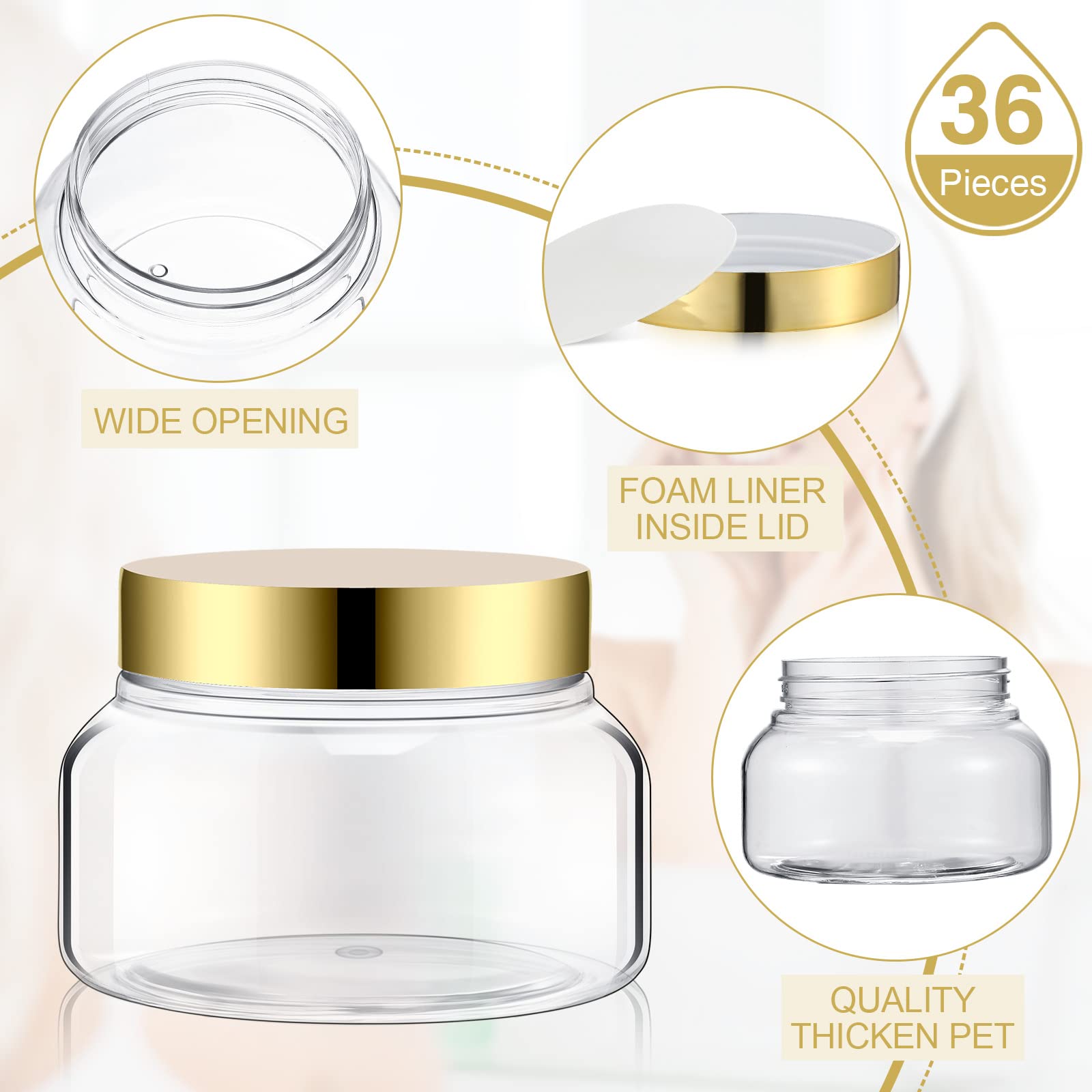 Mumufy PET material durable container for cosmetics.