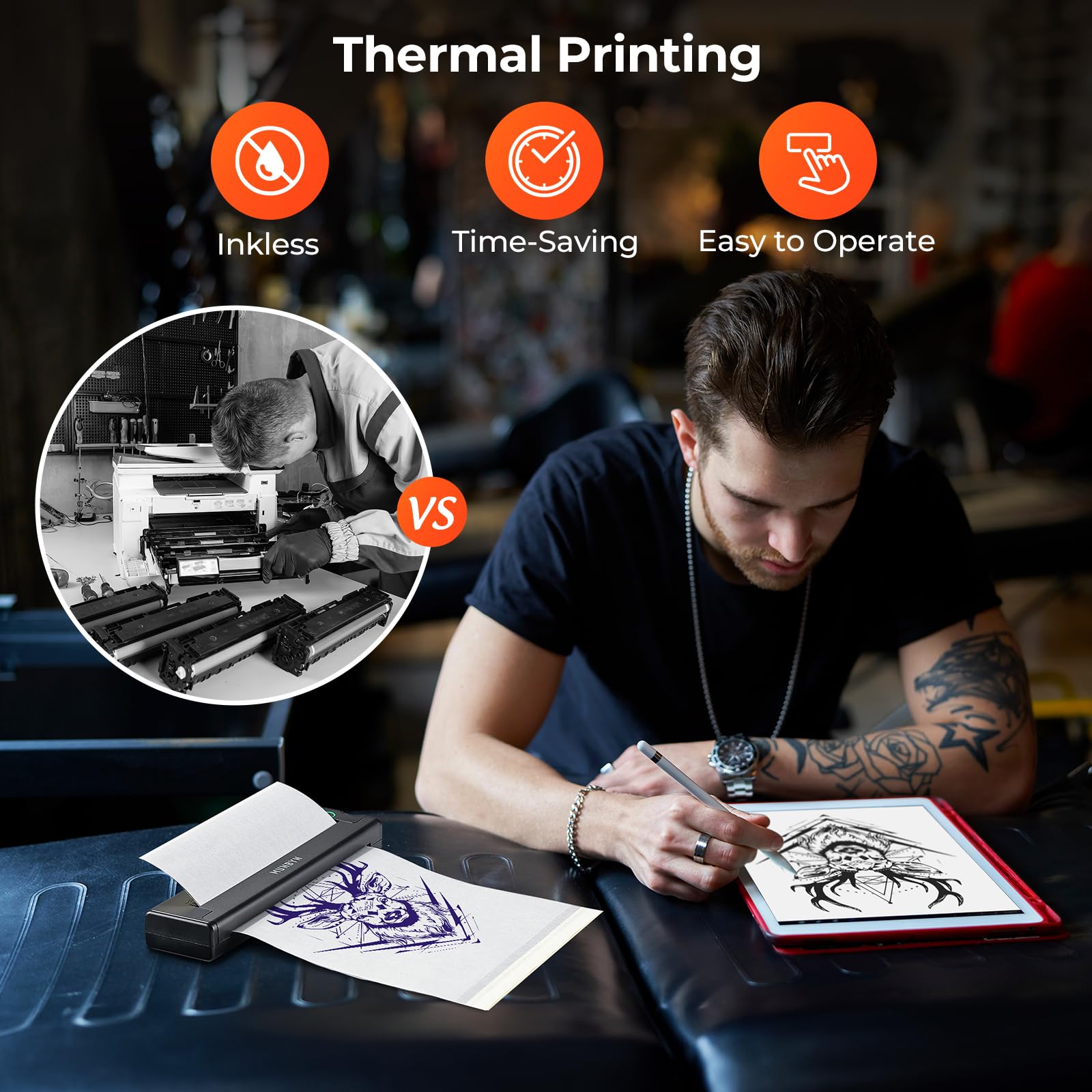 MUNBYN ITP05 Bluetooth supports Android and iOS printing
