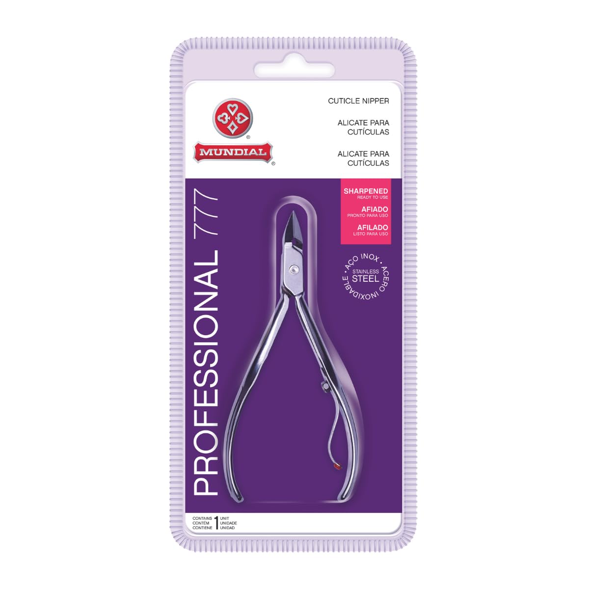 Mundial 777 cuticle nipper blade close-up for precision trimming